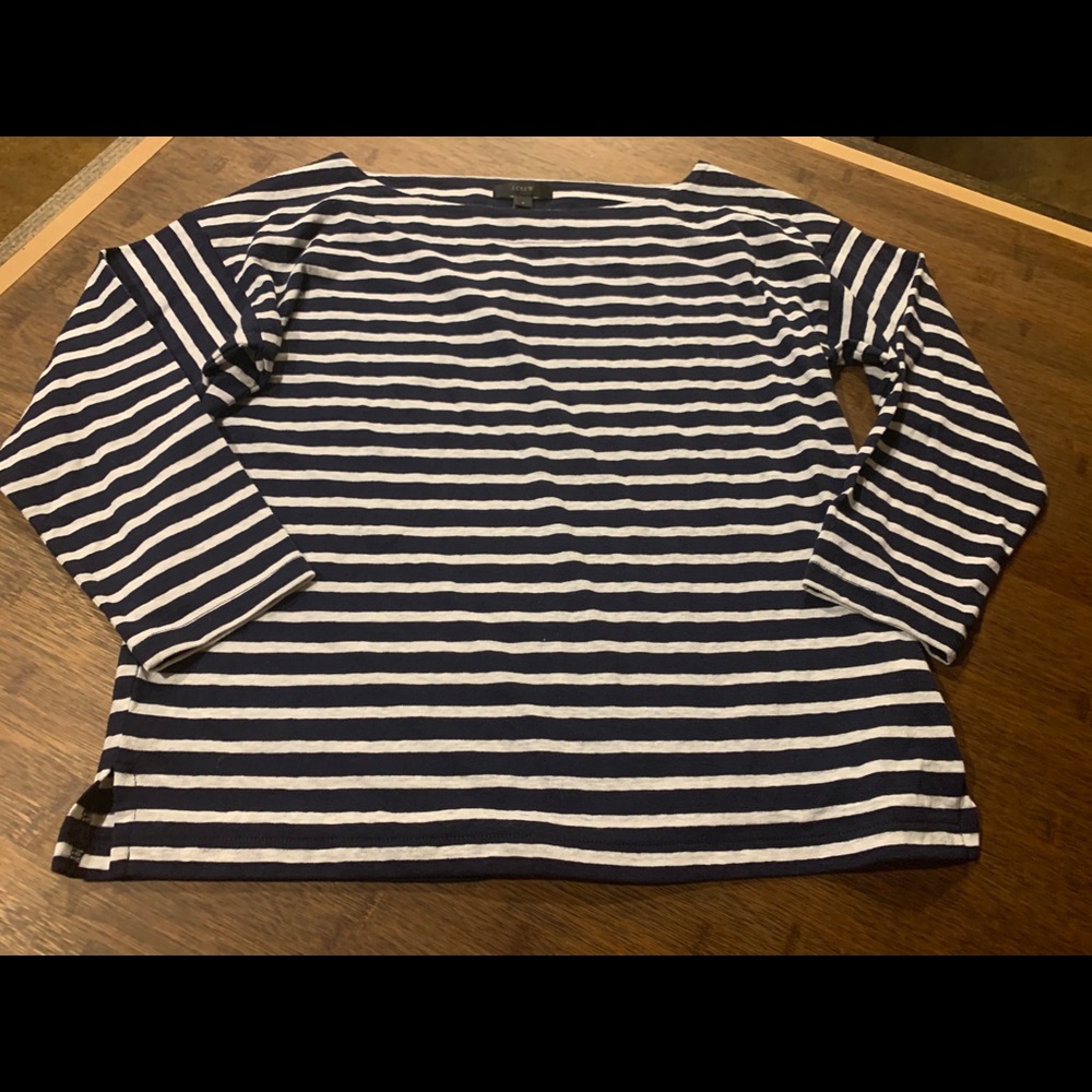 J.Crew long sleeve boat neck tee NWT